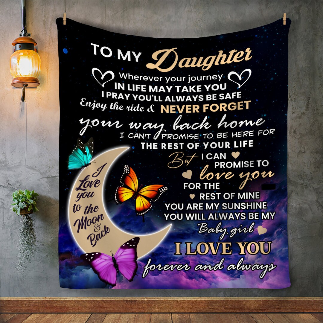 To My Daughter Throw Blanket Mom to Daughter Gift Daughter Etsy