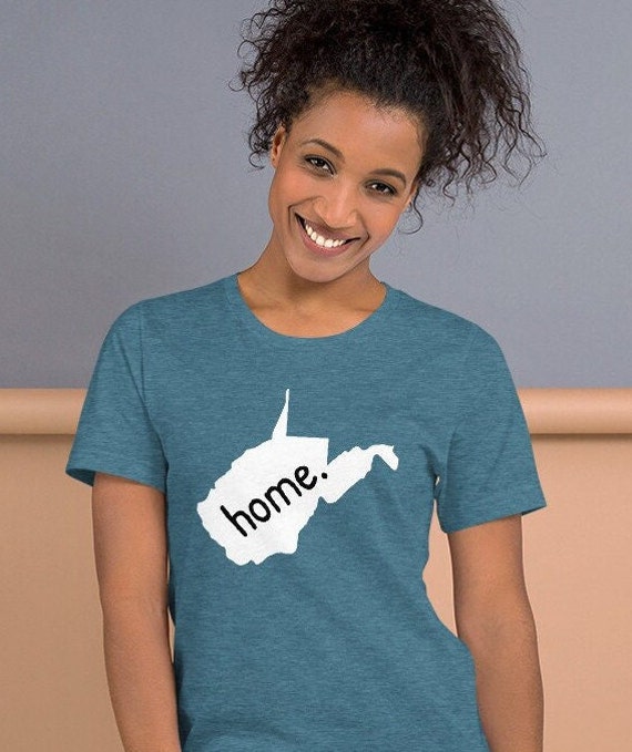 T-Shirt "Home Is West Virginia" - 100% Coton, Imprimé Graphique, Unisexe Adulte - Neuf Avec étiquettes