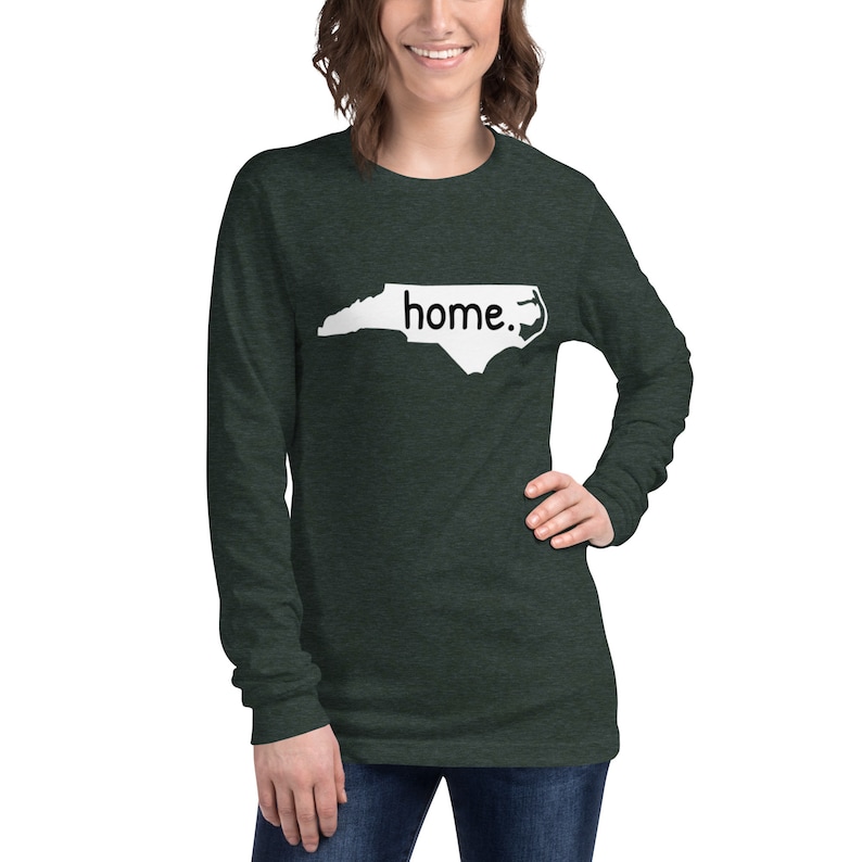 North Carolina home long sleeved tee, North Carolina tee, home state tee, Unisex Long Sleeve Tee