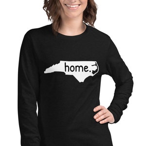 North Carolina home long sleeved tee, North Carolina tee, home state tee, Unisex Long Sleeve Tee