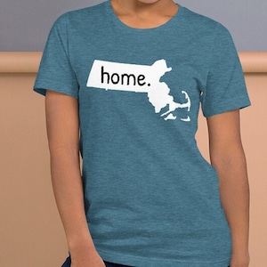 Massachusetts Home T-Shirt, Massachusetts T-Shirt, Heimatstaat, Unisex T-Shirt