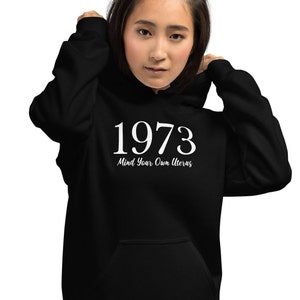 1973 Mind Your Own Uterus hoodie, Defend Roe 1973 hooded sweatshirt, Unisex Hoodie