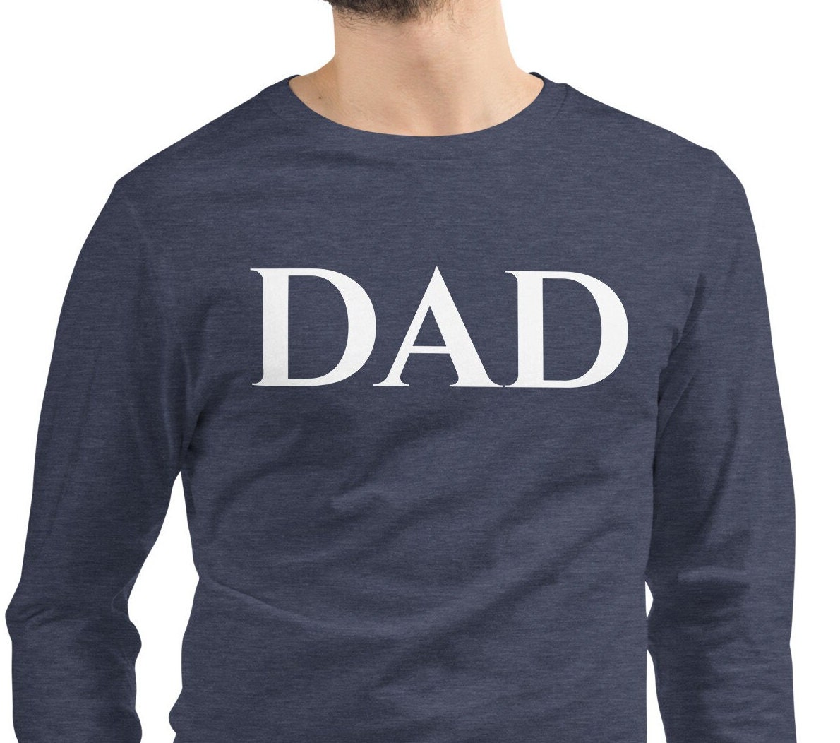 トップス wide dad Dad LONG-SLEEVE T-SHIRTS D.NVY Dad Long Sleeved Tee, Daddy Tee, New Dad Tee, Fathers Day