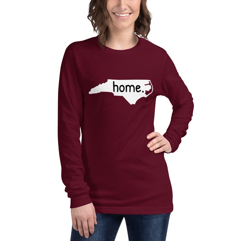 North Carolina home long sleeved tee, North Carolina tee, home state tee, Unisex Long Sleeve Tee