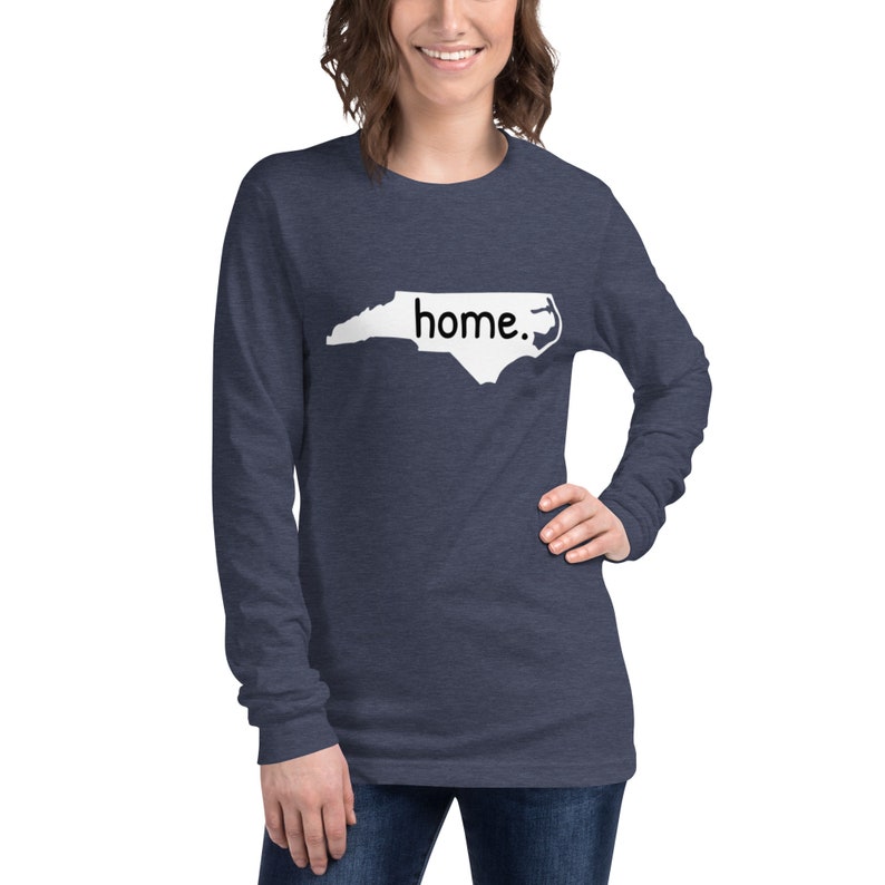 North Carolina home long sleeved tee, North Carolina tee, home state tee, Unisex Long Sleeve Tee