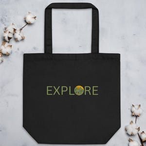Explore tote bag, outdoors, outside, camp, hike, camping, hiking, mountains, Eco Tote Bag