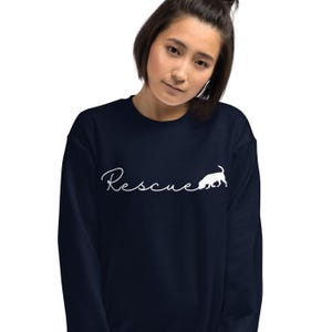 Rescue dog sweatshirt, shelter dogs, adopt don&#39;t shop, dog rescuer gift, foster dog, Unisex Sweatshirt