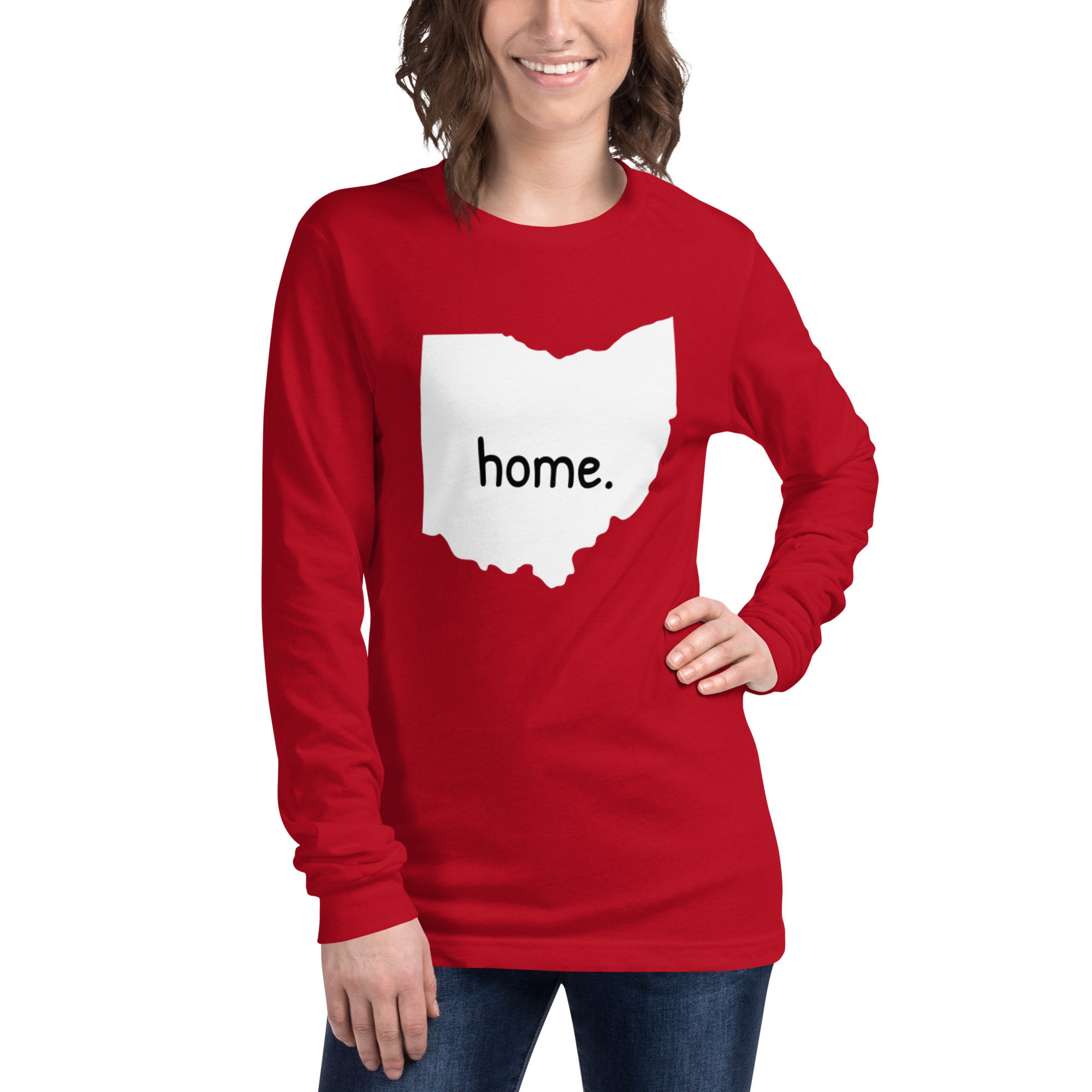 Ohio Home Long Sleeved Tee, Ohio Tee, Home State Tee, Unisex