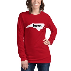 North Carolina home long sleeved tee, North Carolina tee, home state tee, Unisex Long Sleeve Tee