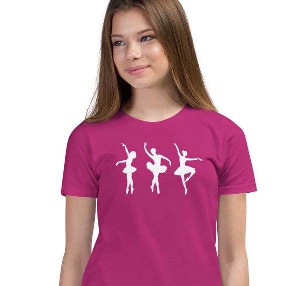 T-shirt Col V Danseuse Ballet - Design Artistique Confortable Pour Cours Et Répétitions