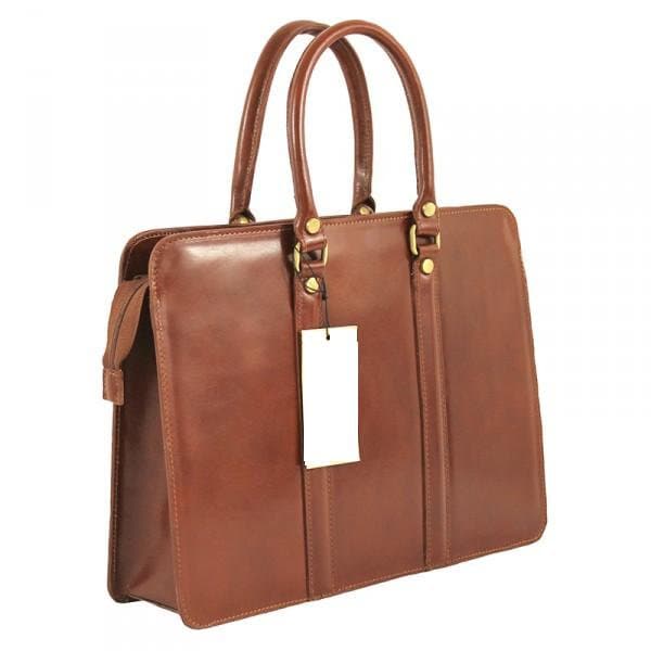 Women Italian Leather Briefcase, Satchel, Handbag, Laptop bag, Shoulder Crossbody Bag, Made in Tuscany Italy