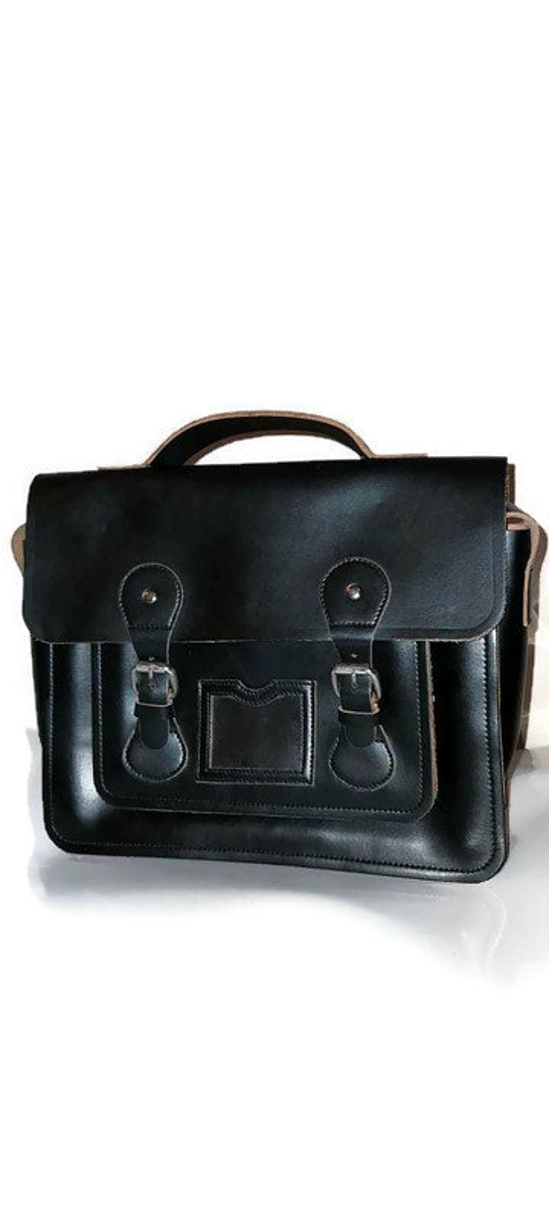 Men Italian Leather Satchel Laptop Bag Etsy