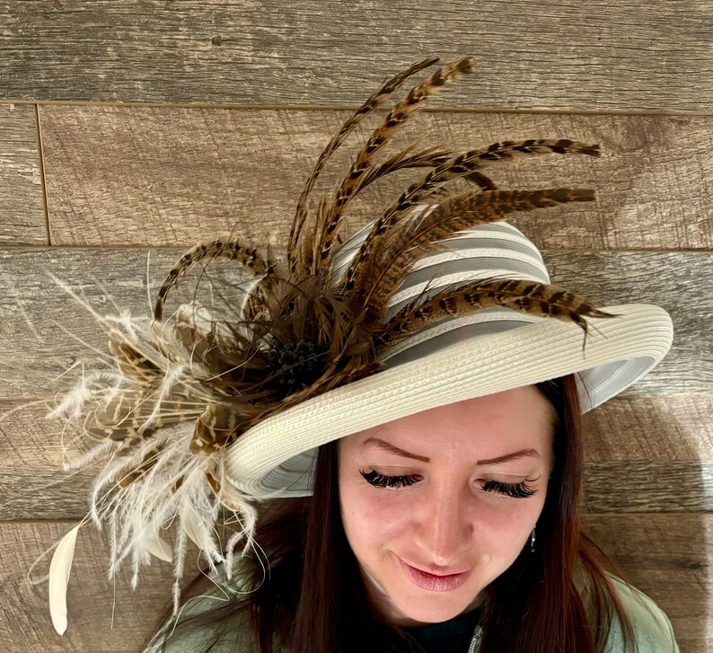 White Poly Braid Hat image 5