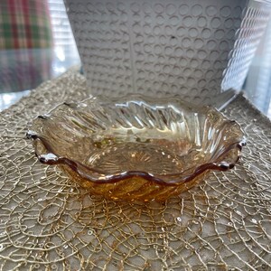 Vintage Marigold Carnival Glass Bowl