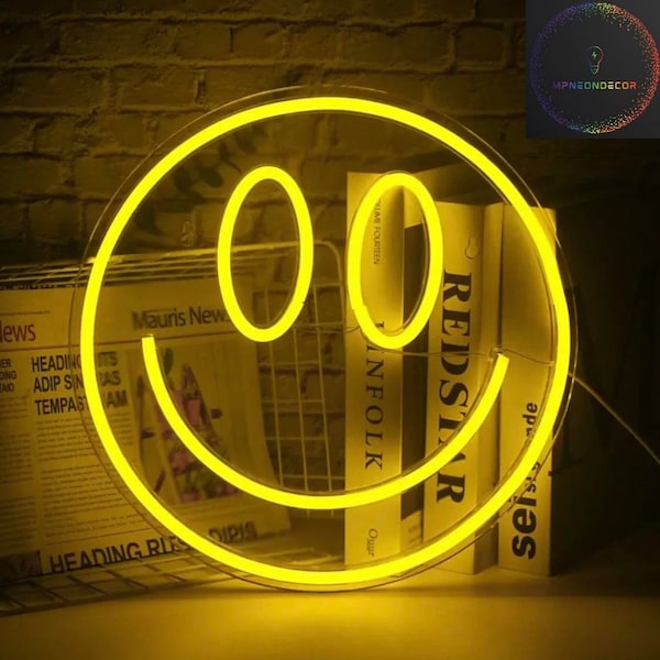 Smile Face Neon Insegna Luminosa, Idee Regalo, Felicità Wanddecoratie voor woonkamer Home Decor