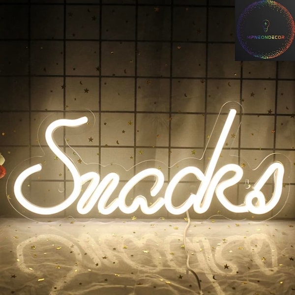 Snacks Neon geschrieben leuchtendes Schild für Bar, Geschenkidee, Wanddekoration für das Leben RooM Wohnkultur