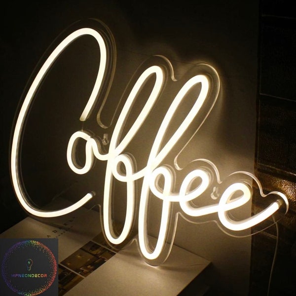 Leuchtreklame mit Aufschrift „Coffee Neon“, leuchtende Wanddekoration für Wohnzimmer, Heimdekoration
