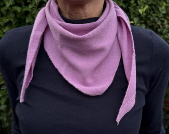 Lavender Triangle Cashmere Scarf | | 18 Colors | Fall and Winter | Gift Idea  | Sophie Scarf | Made in Italy I Small Scarf | Neckerchief