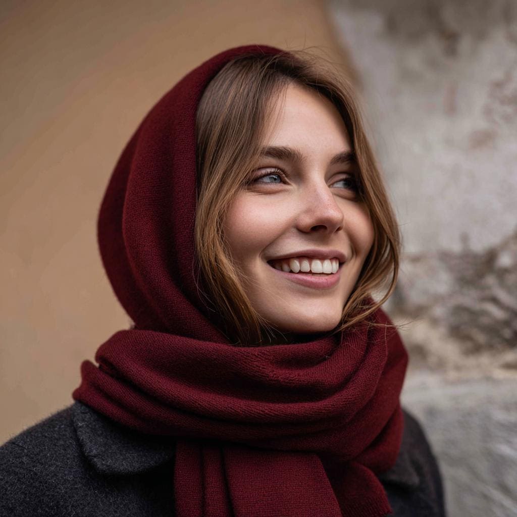 Burgundy Luxury Cashmere Scarf | 100% Pure Cashmere | Unisex