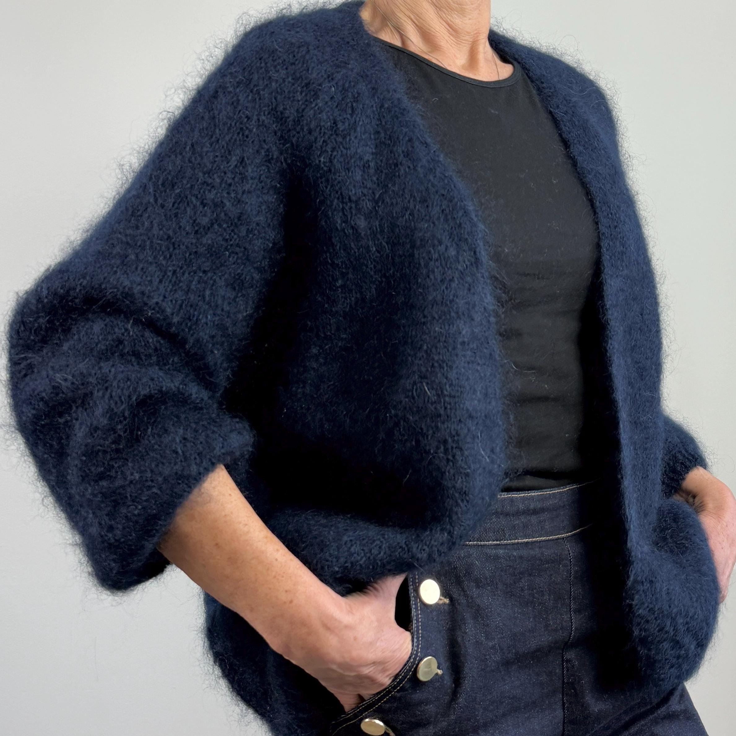 HAVEL Studio Apartment Mohair Long Cardigan, Navy