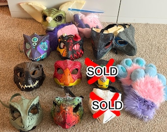 Lote de proyectos de máscaras de dinosaurio/trajes de piel de segunda mano