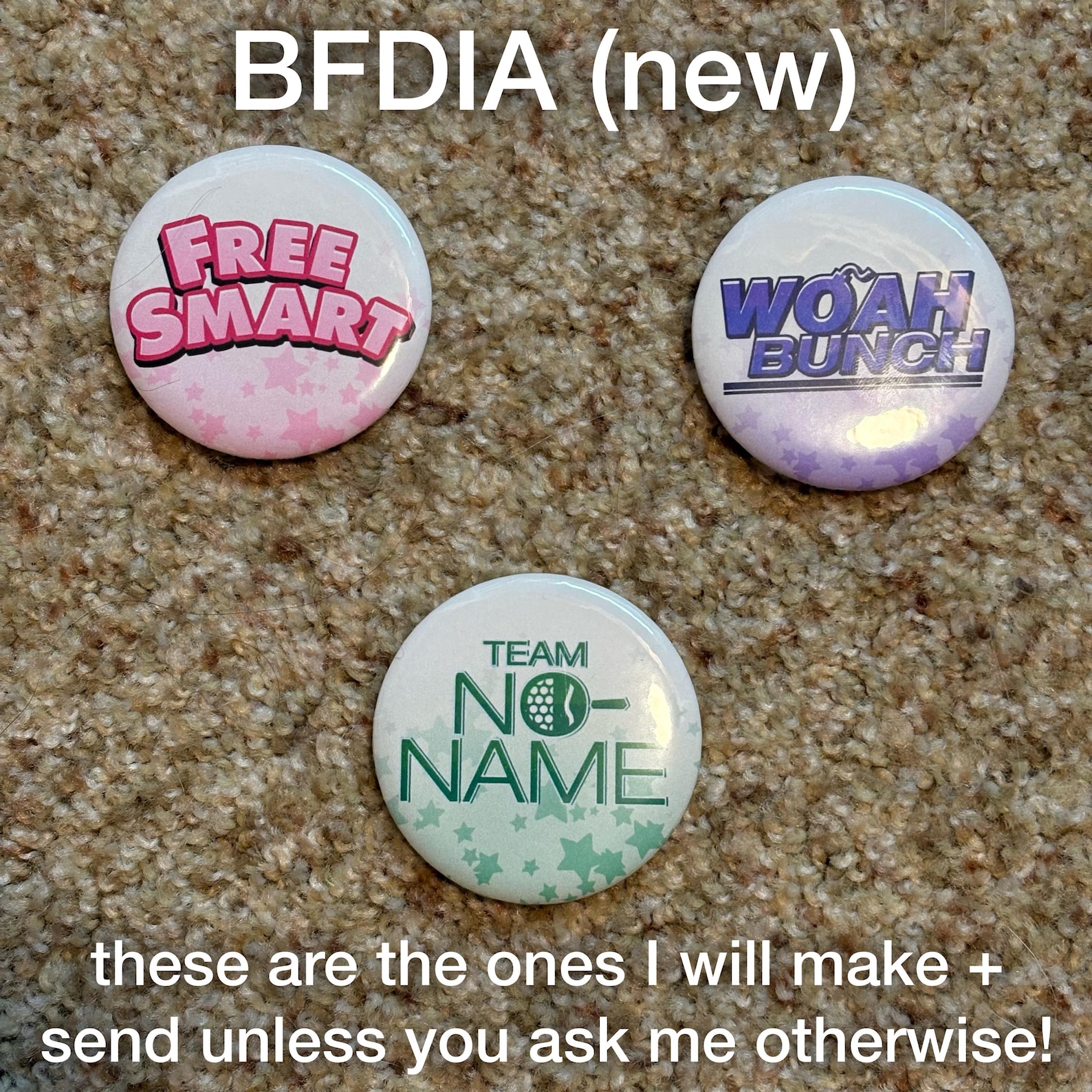 Bfdi, Bfdia, Bfb, Tpot Team Logo Pins! (2.25in/5.7cm) (comes in ...