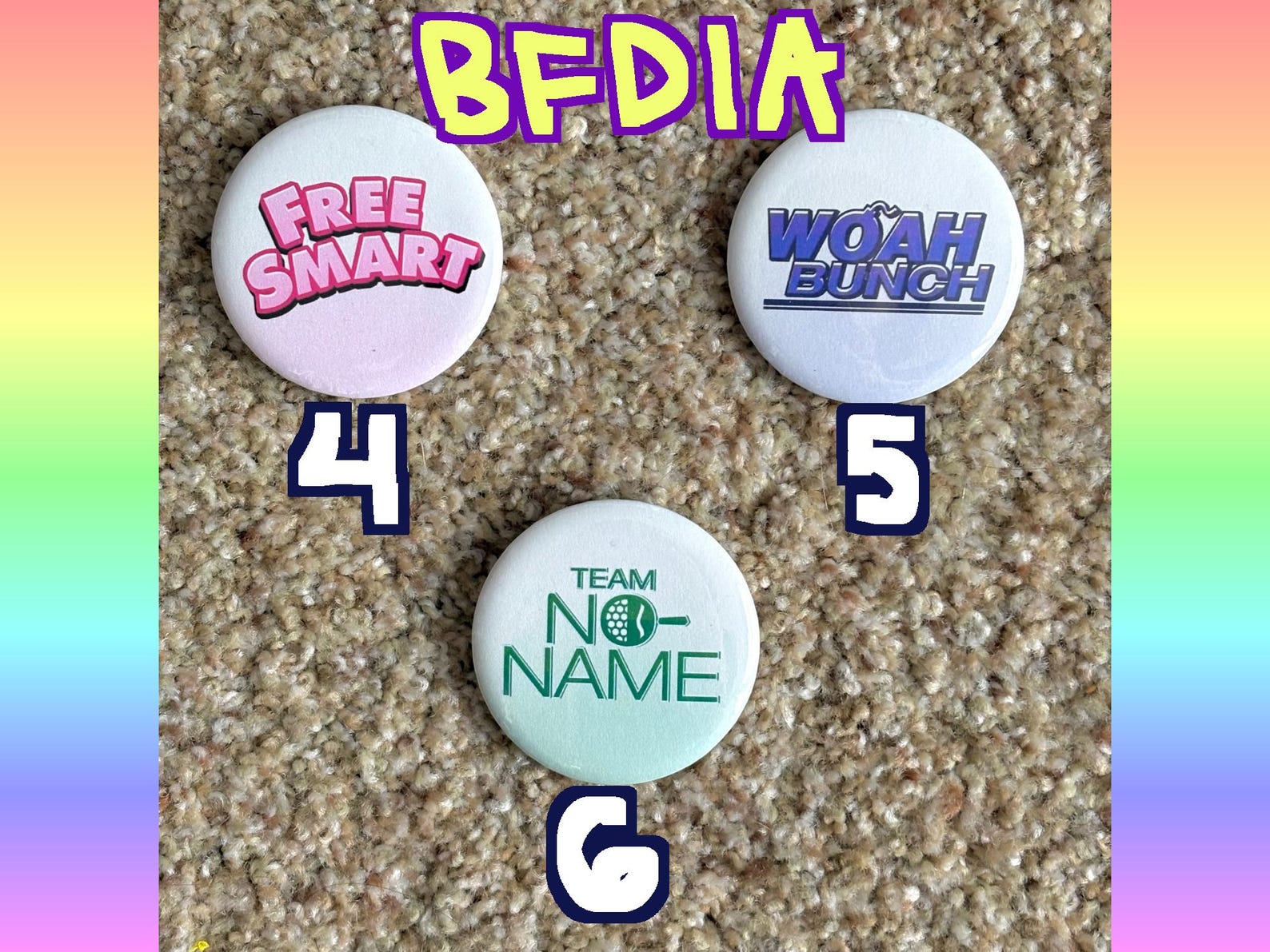 Bfdi, Bfdia, Bfb, Tpot Team Logo Pins! (2.25in/5.7cm) (comes in ...