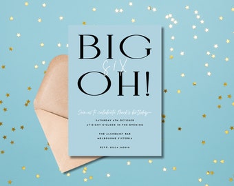 60th Birthday Invitation | Big 60 | Fiftieth | 60 | Big 6 Oh | Age Invite | Celebration | Editable | Women | Men | Template | Canva