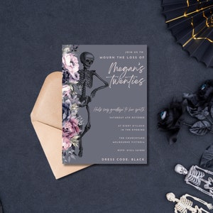 30th Birthday Invitation | RIP 20s | Death To 20s Invite | Mourn the Loss Party Invitation | Funeral To My Youth | Thirtieth | 30 | Big 30
