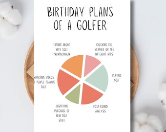 Birthday Card for Golfers Last Minute Card Golfing Golf Great Birthday Funny Card for Golfers Printable INSTANT DOWNLOAD