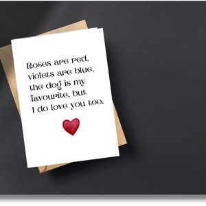 Carte de Saint-Valentin à téléchargement immédiat Le chien est ma carte de dernière minute préférée Animaux de compagnie Chiens Les chats adorent mon chat Spécial Saint-Valentin pour mon amour