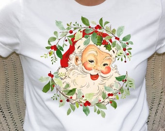 Vintage Santa Claus Graphic Tee, Christmas Shirt