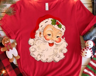 Vintage Santa Claus Graphic Tee, Christmas Shirt