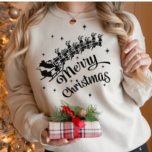 Christmas Sweatshirt, Merry Christmas Sweatshirt, Christmas shirt for Women, Christmas Crewneck Sweatshirt, Holiday Sweater, Christmas gift