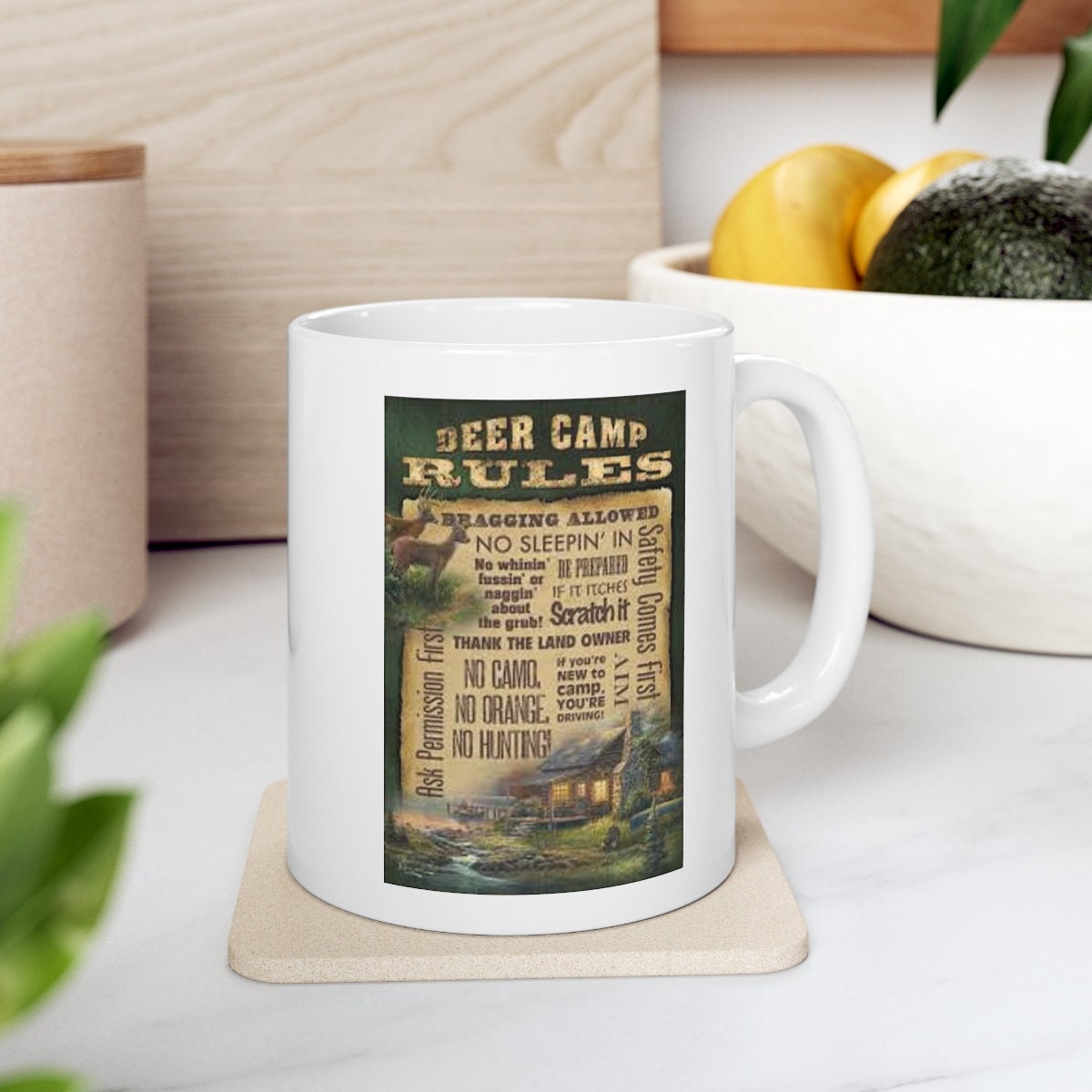 Deer Camp Rules Hunting Mug Funny Hunting Mug Coffee Lovers Etsy
