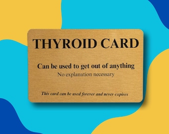 Souvenir drôle de portefeuille en métal de carte de thyroïde - cadeau humoristique