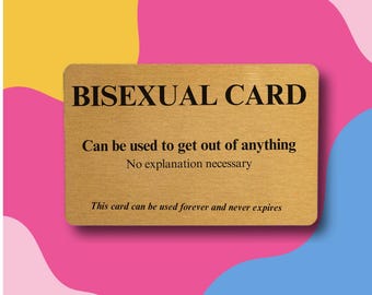 Carte portefeuille bisexuelle amusante : cadeau humoristique « Sortez de tout »