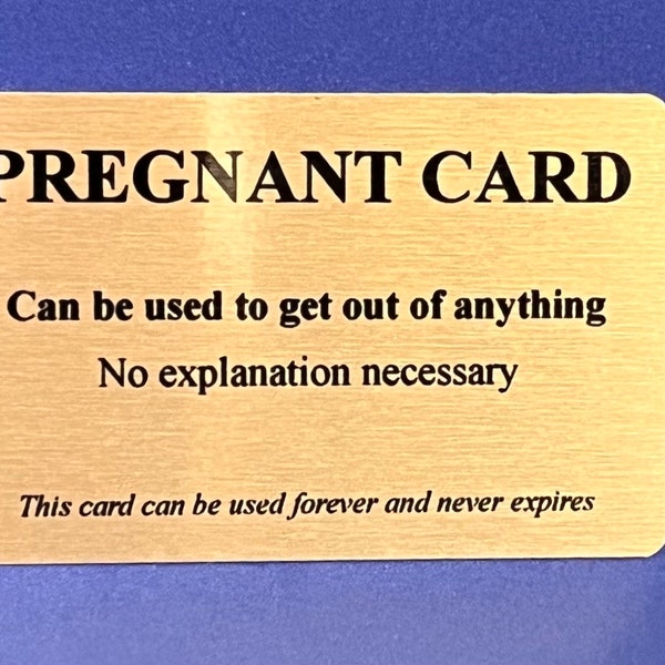 Pregnant Card - tongue in cheek humour - I’m pregnant - baby on the way