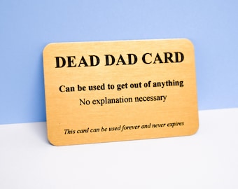 Dead Dad Mum Mom Card - Sorry for Your Loss - Dark Humour Gift