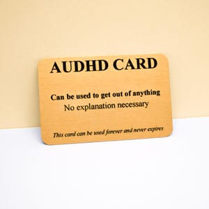 Funny AUDHD Gold Card: Cheeky Humor Gift