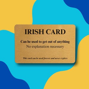 Tarjeta irlandesa - humor irónico - Irlandeses y orgullosos