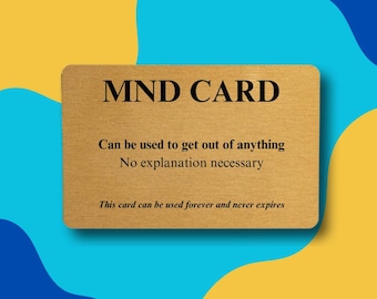 Carte portefeuille MND amusante : cadeau souvenir humoristique