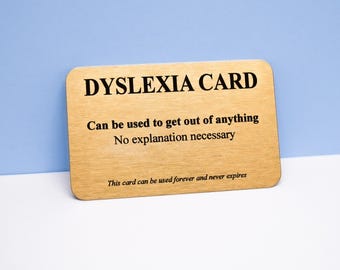 Dyslexia Card: Tongue-in-Cheek Humor, Encouragement Gift