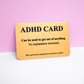 Funny Autism Card: Gold Metal Wallet Keepsake - Cheeky Humor Gift