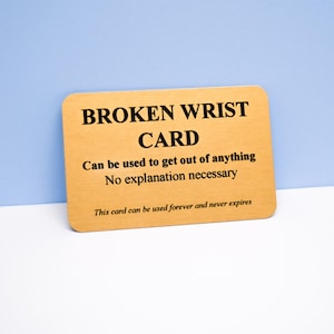 Broken Wrist Card: Humorous Encouragement Gift