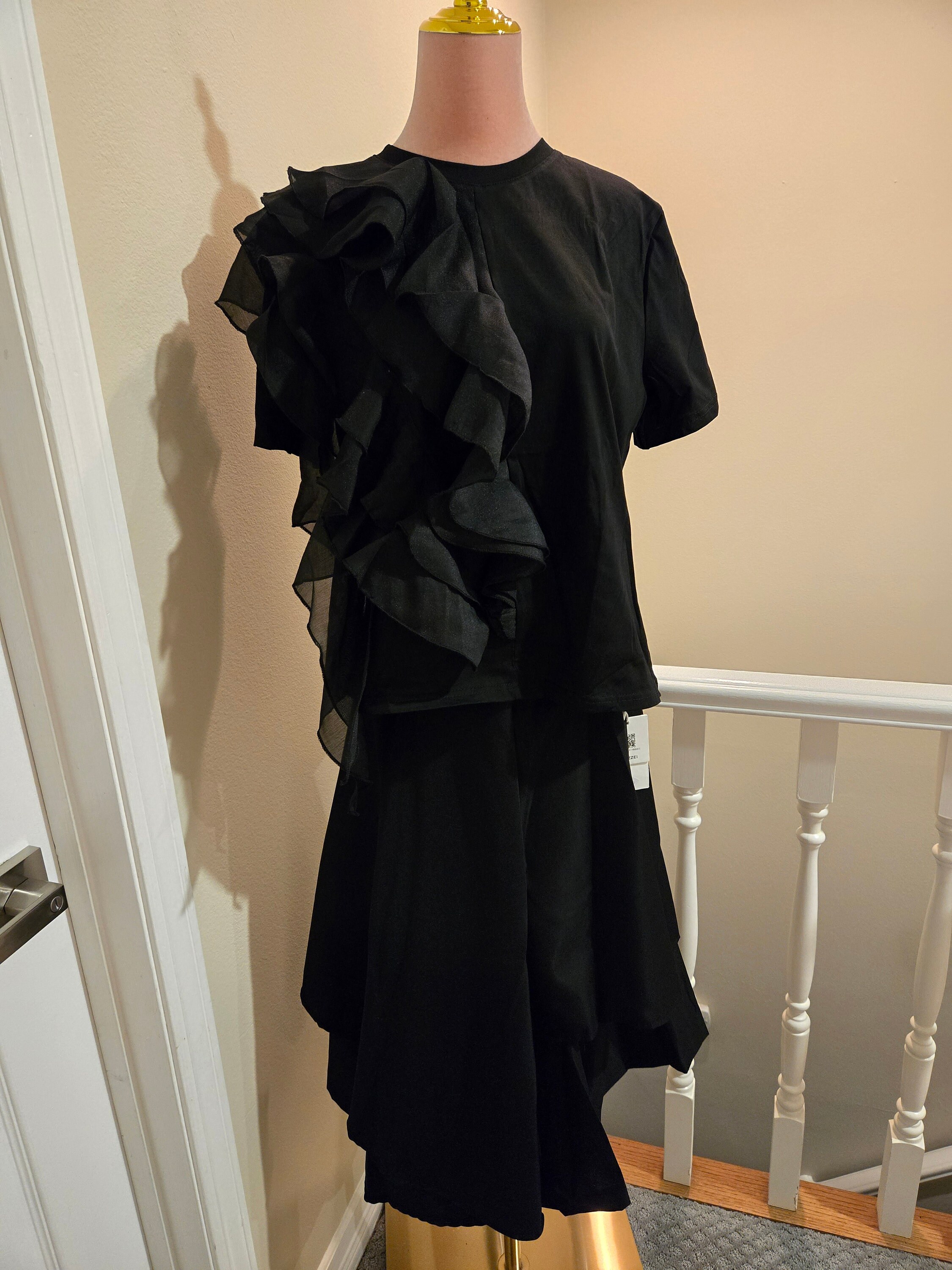 Joelle Ruffled Blouse - Black