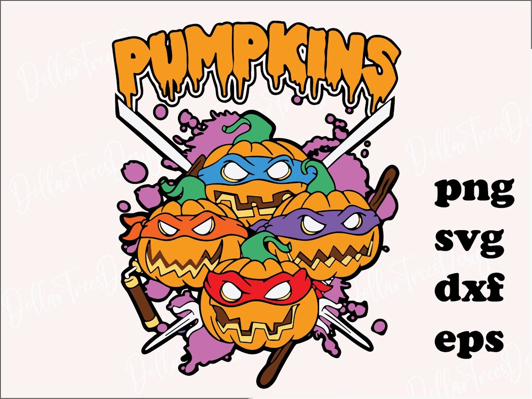 Turtle Pumpkıns Svg,halloween Svg,ninja Svg - Etsy