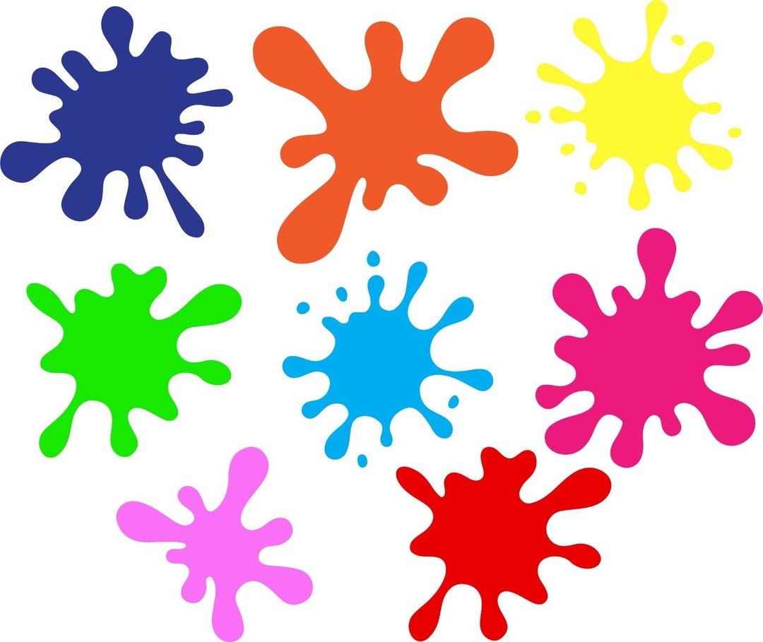 Paint Splatter Svg Paint Splats Svg Clipartvectorsplatter Etsy Ireland