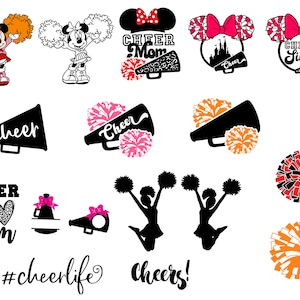 minnie mouse pom poms svg Pom Poms SVG. PNG. Cricut cut & layered files, Sihouette, Sublimation, Cheerleading, spirit,minnie cheer