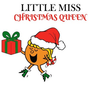 Little Miss Christmas PNG, Little Miss PNG, Trendy PNG, Christmas png, Waiting for Santa png